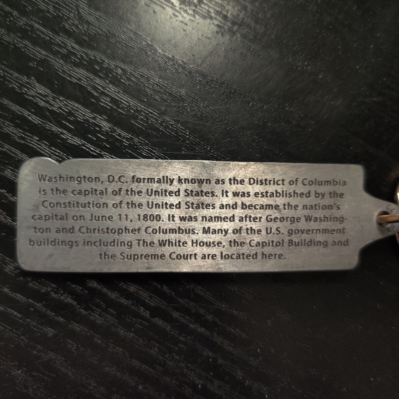 NEW Washington DC Capital America Keychain Souvenir Collectible History - Picture 3 of 4